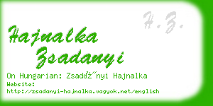 hajnalka zsadanyi business card